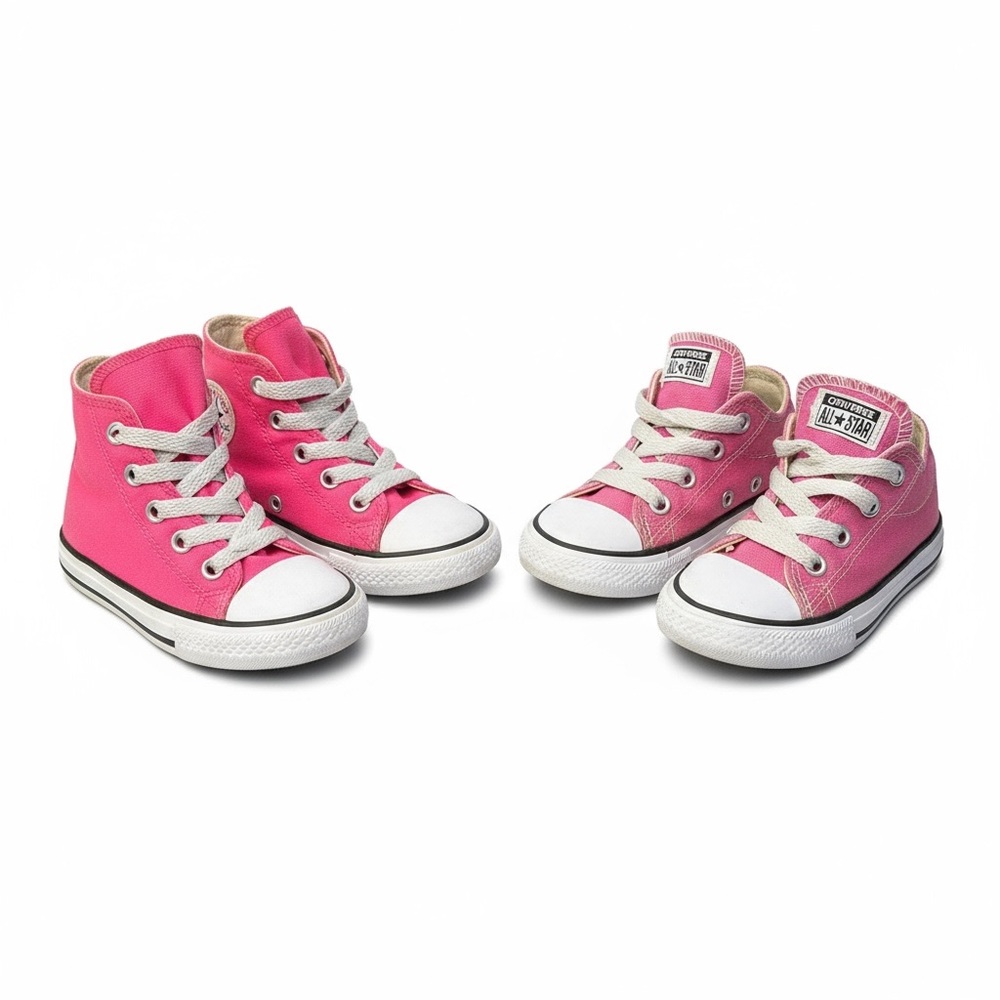 💗 Converse All Star Toddler & Kids Pink Canvas Sneakers (2‎ Pairs)